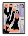 Bloom Guardian Modern Duvar Tablosu – Bej Mor Figüratif Botanik Poster