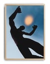 Blue Eclipse Modern Duvar Tablosu – Mavi Siyah Figüratif Poster
