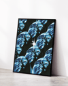 Blue Faces Modern Duvar Tablosu – Mavi Maske Kolaj Poster