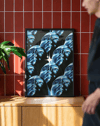 Blue Faces Modern Duvar Tablosu – Mavi Maske Kolaj Poster