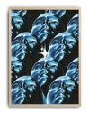 Blue Faces Modern Duvar Tablosu – Mavi Maske Kolaj Poster