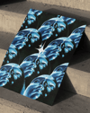 Blue Faces Modern Duvar Tablosu – Mavi Maske Kolaj Poster
