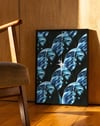 Blue Faces Modern Duvar Tablosu – Mavi Maske Kolaj Poster