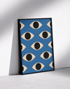 Blue Gaze Modern Duvar Tablosu – Mavi Göz Desenli Abstract Poster