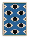 Blue Gaze Modern Duvar Tablosu – Mavi Göz Desenli Abstract Poster