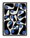 Blue Morph Modern Duvar Tablosu – Lacivert Mavi Abstract Poster