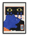 Blue Oracle Modern Duvar Tablosu – Mavi Siyah Sürreal Figüratif Poster
