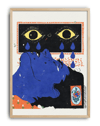 Blue Oracle Modern Duvar Tablosu – Mavi Siyah Sürreal Figüratif Poster