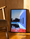 Blue Pool Modern Duvar Tablosu – Mavi Havuz ve Mimari Manzara Poster