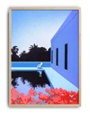 Blue Pool Modern Duvar Tablosu – Mavi Havuz ve Mimari Manzara Poster