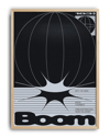 Boom Orbit Modern Duvar Tablosu – Siyah Beyaz Optik Tipografik Poster