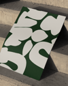Botanic Flow Modern Duvar Tablosu – Yeşil Beyaz Minimal Abstract Poster