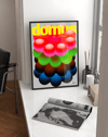 Bubble Bloom Modern Duvar Tablosu – Renkli 3D Çiçek ve Dergi Kapak Poster