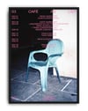 Café au Lait Modern Duvar Tablosu - Mavi Sandalye Fotoğrafik Poster