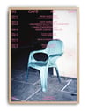 Café au Lait Modern Duvar Tablosu - Mavi Sandalye Fotoğrafik Poster