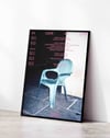 Café au Lait Modern Duvar Tablosu - Mavi Sandalye Fotoğrafik Poster