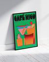 Café Rico Modern Duvar Tablosu – Yeşil Kokteyl Bar Poster