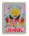 Carnaval Sürreal Modern Duvar Tablosu - Renkli Karnaval Figüratif Poster