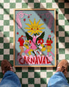 Carnaval Sürreal Modern Duvar Tablosu - Renkli Karnaval Figüratif Poster