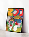 Chorzów Color Faces Modern Duvar Tablosu - Renkli Abstract Figüratif Poster