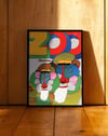Chorzów Color Faces Modern Duvar Tablosu - Renkli Abstract Figüratif Poster