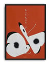 Chou Chou Modern Duvar Tablosu – Turuncu Japon Kelebek Poster