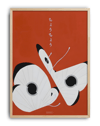 Chou Chou Modern Duvar Tablosu – Turuncu Japon Kelebek Poster