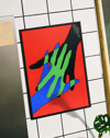 Chromatic Touch Modern Duvar Tablosu – Kırmızı Renkli Figüratif Poster