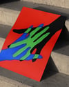 Chromatic Touch Modern Duvar Tablosu – Kırmızı Renkli Figüratif Poster
