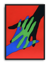 Chromatic Touch Modern Duvar Tablosu – Kırmızı Renkli Figüratif Poster