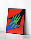 Chromatic Touch Modern Duvar Tablosu – Kırmızı Renkli Figüratif Poster