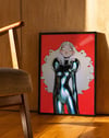 Chrome Doll Modern Duvar Tablosu – Kırmızı Anime Figüratif Poster