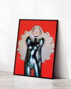 Chrome Doll Modern Duvar Tablosu – Kırmızı Anime Figüratif Poster
