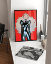 Chrome Doll Modern Duvar Tablosu – Kırmızı Anime Figüratif Poster