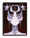 Chrome Valkyrie Modern Duvar Tablosu – Siyah Krom Anime Poster