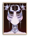 Chrome Valkyrie Modern Duvar Tablosu – Siyah Krom Anime Poster
