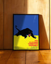 Clifford Thornton Panther Modern Duvar Tablosu - Mavi Sarı Jazz Poster