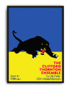 Clifford Thornton Panther Modern Duvar Tablosu - Mavi Sarı Jazz Poster