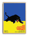Clifford Thornton Panther Modern Duvar Tablosu - Mavi Sarı Jazz Poster