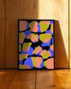 Color Blocks Mavi Turuncu Soyut Desen Duvar Tablosu