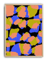 Color Blocks Mavi Turuncu Soyut Desen Duvar Tablosu