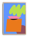 Color Stack Mavi Turuncu Soyut Geometrik Duvar Tablosu