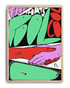 Cool Pool Modern Duvar Tablosu - Yeşil Pembe Grafik Poster