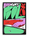 Cool Pool Modern Duvar Tablosu - Yeşil Pembe Grafik Poster