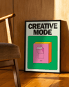 Creative Mode Modern Duvar Tablosu – Yeşil Pembe Switch Poster