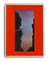 Crimson Passage Modern Duvar Tablosu – Kırmızı Minimal Abstract Poster