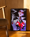 Crimson Smoke Modern Duvar Tablosu – Kırmızı Siyah Anime Poster