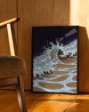 Crystal Tide Modern Duvar Tablosu – Işıltılı Dalga Poster