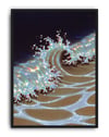Crystal Tide Modern Duvar Tablosu – Işıltılı Dalga Poster