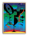 Digital Orbit Modern Duvar Tablosu – Yeşil Mavi Futuristik Abstract Poster